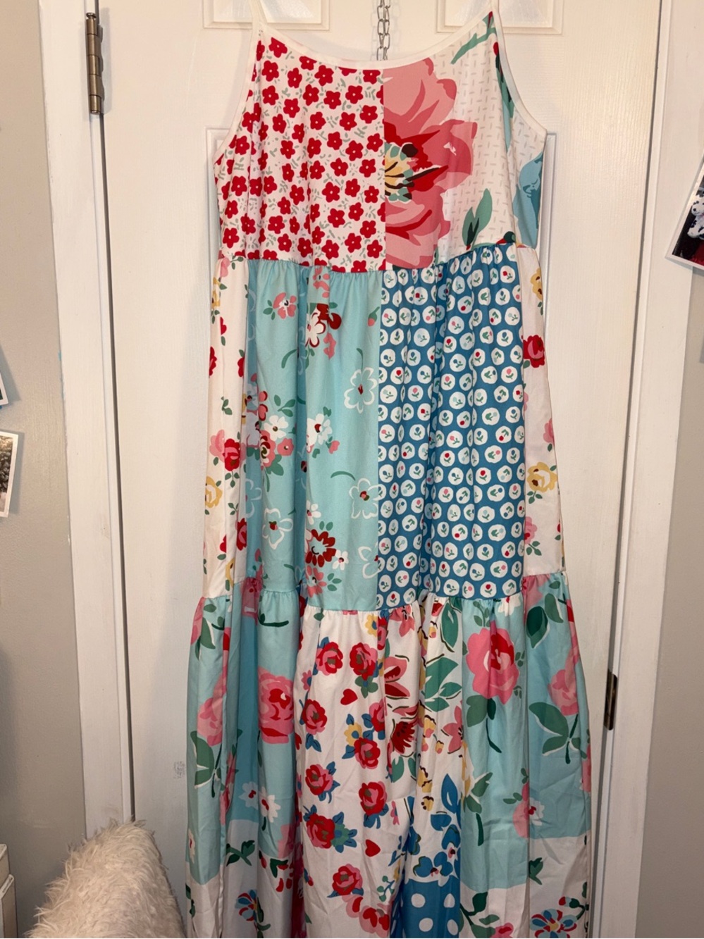 Women’s Patchwork Floral Maxi Dress